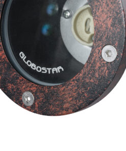 GloboStar® GARDELINI 61484 Καρφωτό Κινούμενο Φωτιστικό Σποτ Κήπου με Ντουί 1 x GU10 VDE Certified AC 220-240V Αδιάβροχο IP65 - Σώμα Αλουμινίου & Υψηλής Αντοχής Tempered Glass & Μ40cm VDE Καλώδιο Σύνδεσης - Φ10 x Υ30cm - Καφέ Εφέ Σκουριάς - 5 Χρόνια Εγγύηση 17 61484 7