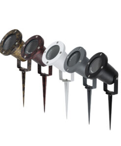 GloboStar® GARDELINI 61484 Καρφωτό Κινούμενο Φωτιστικό Σποτ Κήπου με Ντουί 1 x GU10 VDE Certified AC 220-240V Αδιάβροχο IP65 - Σώμα Αλουμινίου & Υψηλής Αντοχής Tempered Glass & Μ40cm VDE Καλώδιο Σύνδεσης - Φ10 x Υ30cm - Καφέ Εφέ Σκουριάς - 5 Χρόνια Εγγύηση 19 61484 9