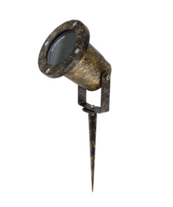 Alternative view of GloboStar® GARDELINI 61485 Καρφωτό Κινούμενο Φωτιστικό Σποτ Κήπου με Ντουί 1 x GU10 VDE Certified AC 220-240V Αδιάβροχο IP65 - Σώμα Αλουμινίου & Υψηλής Αντοχής Tempered Glass & Μ40cm VDE Καλώδιο Σύνδεσης - Φ10 x Υ30cm - Χρυσό Εφέ Σκουριάς - 5 Χρόνια Εγγύηση