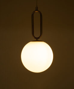 GLOBOSTAR® BELLISSIMO 61486 Μοντέρνο Κρεμαστό Φωτιστικό Οροφής με Ντουί 1 x E27 AC 220-240V IP20 - Λευκό & Χρυσό - Μ20 x Π20 x Υ42cm 18 61486 8