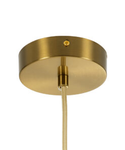 GLOBOSTAR® BELLISSIMO 61487 Μοντέρνο Κρεμαστό Φωτιστικό Οροφής με Ντουί 1 x E27 AC 220-240V IP20 - Λευκό & Χρυσό - Μ30 x Π30 x Υ52cm 16 61487 6