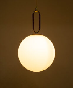 GLOBOSTAR® BELLISSIMO 61487 Μοντέρνο Κρεμαστό Φωτιστικό Οροφής με Ντουί 1 x E27 AC 220-240V IP20 - Λευκό & Χρυσό - Μ30 x Π30 x Υ52cm 18 61487 8