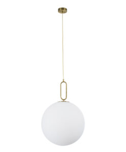 Alternative view of GLOBOSTAR® BELLISSIMO 61488 Μοντέρνο Κρεμαστό Φωτιστικό Οροφής με Ντουί 1 x E27 AC 220-240V IP20 - Λευκό & Χρυσό - Μ40 x Π40 x Υ62cm