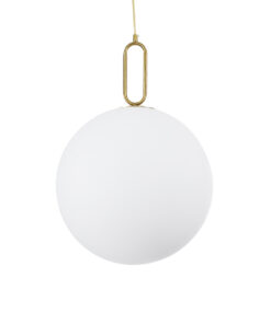 GLOBOSTAR® BELLISSIMO 61488 Μοντέρνο Κρεμαστό Φωτιστικό Οροφής με Ντουί 1 x E27 AC 220-240V IP20 - Λευκό & Χρυσό - Μ40 x Π40 x Υ62cm 13 61488 3