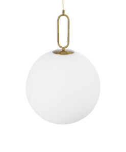 GLOBOSTAR® BELLISSIMO 61488 Μοντέρνο Κρεμαστό Φωτιστικό Οροφής με Ντουί 1 x E27 AC 220-240V IP20 - Λευκό & Χρυσό - Μ40 x Π40 x Υ62cm 14 61488 4