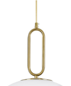 GLOBOSTAR® BELLISSIMO 61488 Μοντέρνο Κρεμαστό Φωτιστικό Οροφής με Ντουί 1 x E27 AC 220-240V IP20 - Λευκό & Χρυσό - Μ40 x Π40 x Υ62cm 15 61488 5