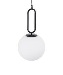 GLOBOSTAR® BELLISSIMO 61489 Μοντέρνο Κρεμαστό Φωτιστικό Οροφής με Ντουί 1 x E27 AC 220-240V IP20 - Λευκό & Μαύρο - Μ20 x Π20 x Υ42cm 13 61489 4