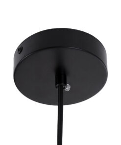 GLOBOSTAR® BELLISSIMO 61489 Μοντέρνο Κρεμαστό Φωτιστικό Οροφής με Ντουί 1 x E27 AC 220-240V IP20 - Λευκό & Μαύρο - Μ20 x Π20 x Υ42cm 15 61489 6