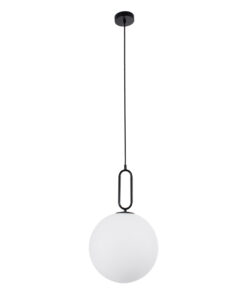 Alternative view of GLOBOSTAR® BELLISSIMO 61490 Μοντέρνο Κρεμαστό Φωτιστικό Οροφής με Ντουί 1 x E27 AC 220-240V IP20 - Λευκό & Μαύρο - Μ30 x Π30 x Υ52cm