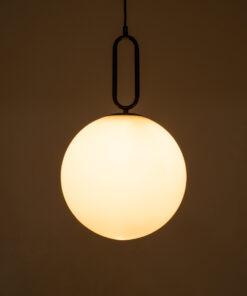 GLOBOSTAR® BELLISSIMO 61490 Μοντέρνο Κρεμαστό Φωτιστικό Οροφής με Ντουί 1 x E27 AC 220-240V IP20 - Λευκό & Μαύρο - Μ30 x Π30 x Υ52cm 17 61490 8