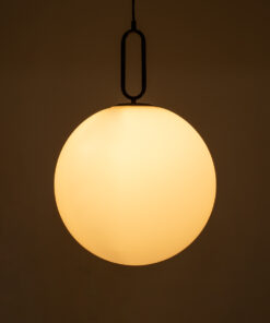 GLOBOSTAR® BELLISSIMO 61491 Μοντέρνο Κρεμαστό Φωτιστικό Οροφής με Ντουί 1 x E27 AC 220-240V IP20 - Μαύρο & Λευκό - Μ40 x Π40 x Υ62cm 17 61491 8