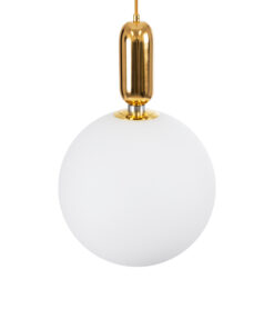 GLOBOSTAR® ESTETICO 61493 Μοντέρνο Κρεμαστό Φωτιστικό Οροφής με Ντουί 1 x E27 AC 220-240V IP20 - Χρυσό & Λευκό - Μ30 x Π30 x Υ48cm 13 61493 4