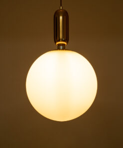 GLOBOSTAR® ESTETICO 61493 Μοντέρνο Κρεμαστό Φωτιστικό Οροφής με Ντουί 1 x E27 AC 220-240V IP20 - Χρυσό & Λευκό - Μ30 x Π30 x Υ48cm 17 61493 8