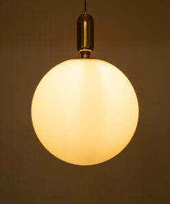 GLOBOSTAR® ESTETICO 61494 Μοντέρνο Κρεμαστό Φωτιστικό Οροφής με Ντουί 1 x E27 AC 220-240V IP20 - Χρυσό & Λευκό - Μ40 x Π40 x Υ58cm 17 61494 8