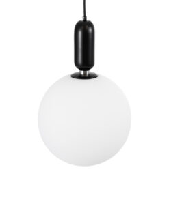 GLOBOSTAR® ESTETICO 61496 Μοντέρνο Κρεμαστό Φωτιστικό Οροφής με Ντουί 1 x E27 AC 220-240V IP20 - Μαύρο & Λευκό - Μ30 x Π30 x Υ48cm 13 61496 4