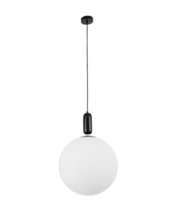 GLOBOSTAR® ESTETICO 61497 Μοντέρνο Κρεμαστό Φωτιστικό Οροφής με Ντουί 1 x E27 AC 220-240V IP20 - Μαύρο & Λευκό - Μ40 x Π40 x Υ58cm 11 61497 2