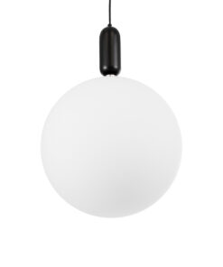 GLOBOSTAR® ESTETICO 61497 Μοντέρνο Κρεμαστό Φωτιστικό Οροφής με Ντουί 1 x E27 AC 220-240V IP20 - Μαύρο & Λευκό - Μ40 x Π40 x Υ58cm 12 61497 3