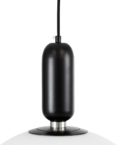 GLOBOSTAR® ESTETICO 61497 Μοντέρνο Κρεμαστό Φωτιστικό Οροφής με Ντουί 1 x E27 AC 220-240V IP20 - Μαύρο & Λευκό - Μ40 x Π40 x Υ58cm 14 61497 5