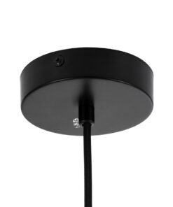 GLOBOSTAR® ESTETICO 61497 Μοντέρνο Κρεμαστό Φωτιστικό Οροφής με Ντουί 1 x E27 AC 220-240V IP20 - Μαύρο & Λευκό - Μ40 x Π40 x Υ58cm 15 61497 6