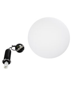 GLOBOSTAR® ESTETICO 61497 Μοντέρνο Κρεμαστό Φωτιστικό Οροφής με Ντουί 1 x E27 AC 220-240V IP20 - Μαύρο & Λευκό - Μ40 x Π40 x Υ58cm 16 61497 7