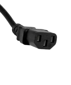 GLOBOSTAR® PLUGA 61498 Καλώδιο Τροφοδοσίας C13 με Πλάγια Πρίζα Schuko 250V 10A max 1.5m - 3*0.75mm2 - Μαύρο - Μ150 x Π3.6 x Υ3.6cm 8 61498 3