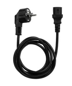 GLOBOSTAR® PLUGA 61498 Καλώδιο Τροφοδοσίας C13 με Πλάγια Πρίζα Schuko 250V 10A max 1.5m - 3*0.75mm2 - Μαύρο - Μ150 x Π3.6 x Υ3.6cm 10 61498 5