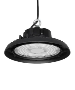 GLOBOSTAR® INDUSTRY 61500 Βιομηχανικό Φωτιστικό Καμπάνα High Bay UFO LED 100W 15000lm SDCM<5 90° AC 85-265V Αδιάβροχο IP65 IK08 Φυσικό Λευκό 5000K - 175 x Sanan Opto SMD Chip & TÜV SÜD Driver - Μαύρο Χυτό Αλουμίνιο - Μ26.5 x Π26.5 x Υ15cm - 5 Χρόνια Εγγύηση 13 61500 4