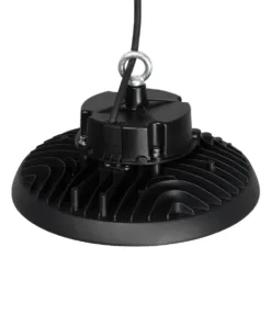 GLOBOSTAR® INDUSTRY 61500 Βιομηχανικό Φωτιστικό Καμπάνα High Bay UFO LED 100W 15000lm SDCM<5 90° AC 85-265V Αδιάβροχο IP65 IK08 Φυσικό Λευκό 5000K - 175 x Sanan Opto SMD Chip & TÜV SÜD Driver - Μαύρο Χυτό Αλουμίνιο - Μ26.5 x Π26.5 x Υ15cm - 5 Χρόνια Εγγύηση 14 61500 5