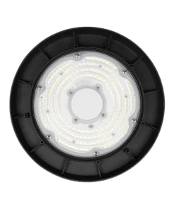 GLOBOSTAR® INDUSTRY 61500 Βιομηχανικό Φωτιστικό Καμπάνα High Bay UFO LED 100W 15000lm SDCM<5 90° AC 85-265V Αδιάβροχο IP65 IK08 Φυσικό Λευκό 5000K - 175 x Sanan Opto SMD Chip & TÜV SÜD Driver - Μαύρο Χυτό Αλουμίνιο - Μ26.5 x Π26.5 x Υ15cm - 5 Χρόνια Εγγύηση 15 61500 6