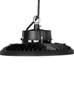 Alternative view of GLOBOSTAR® INDUSTRY 61502 Βιομηχανικό Φωτιστικό Καμπάνα High Bay UFO LED 200W 30000lm SDCM<5 90° AC 85-265V Αδιάβροχο IP65 IK08 Φυσικό Λευκό 5000K - 338 x Sanan Opto SMD Chip & TÜV SÜD Driver - Μαύρο Χυτό Αλουμίνιο - Μ30 x Π30 x Υ16cm - 5 Χρόνια Εγγύηση