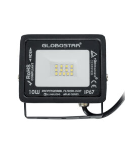 Alternative view of GloboStar® ATLAS 61515 Επαγγελματικός Προβολέας LED 10W 1250lm 120° AC 220-240V - Αδιάβροχος IP67 - Μ10 x Π2 x Υ8cm - Μαύρο - Ψυχρό Λευκό 6000K - LUMILEDS Chips - TÜV Rheinland Certified - 5 Χρόνια Εγγύηση