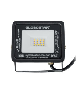 Alternative view of GloboStar® ATLAS 61517 Επαγγελματικός Προβολέας LED 10W 1150lm 120° AC 220-240V - Αδιάβροχος IP67 - Μ10 x Π2 x Υ8cm - Μαύρο - Θερμό Λευκό 2700K - LUMILEDS Chips - TÜV Rheinland Certified - 5 Χρόνια Εγγύηση
