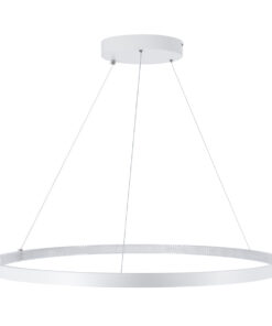 GLOBOSTAR® DIAMOND 61521 Μοντέρνο Κρεμαστό Φωτιστικό Οροφής LED 67W 7504lm 360° AC 220-240V IP20 Ρυθμιζόμενο Λευκό CCT με Χειριστήριο από 2700K έως 6000K Dimmable - Lumileds SMD Chip - Λευκό - Μ80 x Π80 x Υ110cm - 3 Χρόνια Εγγύηση 16 61521 4