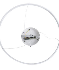 GLOBOSTAR® DIAMOND 61521 Μοντέρνο Κρεμαστό Φωτιστικό Οροφής LED 67W 7504lm 360° AC 220-240V IP20 Ρυθμιζόμενο Λευκό CCT με Χειριστήριο από 2700K έως 6000K Dimmable - Lumileds SMD Chip - Λευκό - Μ80 x Π80 x Υ110cm - 3 Χρόνια Εγγύηση 19 61521 7