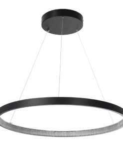 Alternative view of GLOBOSTAR® DIAMOND 61522 Μοντέρνο Κρεμαστό Φωτιστικό Οροφής LED 45W 5040lm 360° AC 220-240V IP20 Ρυθμιζόμενο Λευκό CCT με Χειριστήριο από 2700K έως 6000K Dimmable - Lumileds SMD Chip - Μαύρο - Μ60 x Π60 x Υ100cm - 3 Χρόνια Εγγύηση