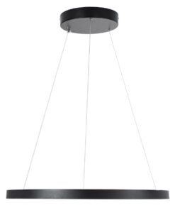 GLOBOSTAR® DIAMOND 61522 Μοντέρνο Κρεμαστό Φωτιστικό Οροφής LED 45W 5040lm 360° AC 220-240V IP20 Ρυθμιζόμενο Λευκό CCT με Χειριστήριο από 2700K έως 6000K Dimmable - Lumileds SMD Chip - Μαύρο - Μ60 x Π60 x Υ100cm - 3 Χρόνια Εγγύηση 15 61522 3