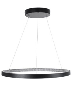 GLOBOSTAR® DIAMOND 61522 Μοντέρνο Κρεμαστό Φωτιστικό Οροφής LED 45W 5040lm 360° AC 220-240V IP20 Ρυθμιζόμενο Λευκό CCT με Χειριστήριο από 2700K έως 6000K Dimmable - Lumileds SMD Chip - Μαύρο - Μ60 x Π60 x Υ100cm - 3 Χρόνια Εγγύηση 16 61522 4