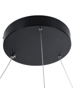 GLOBOSTAR® DIAMOND 61522 Μοντέρνο Κρεμαστό Φωτιστικό Οροφής LED 45W 5040lm 360° AC 220-240V IP20 Ρυθμιζόμενο Λευκό CCT με Χειριστήριο από 2700K έως 6000K Dimmable - Lumileds SMD Chip - Μαύρο - Μ60 x Π60 x Υ100cm - 3 Χρόνια Εγγύηση 18 61522 6