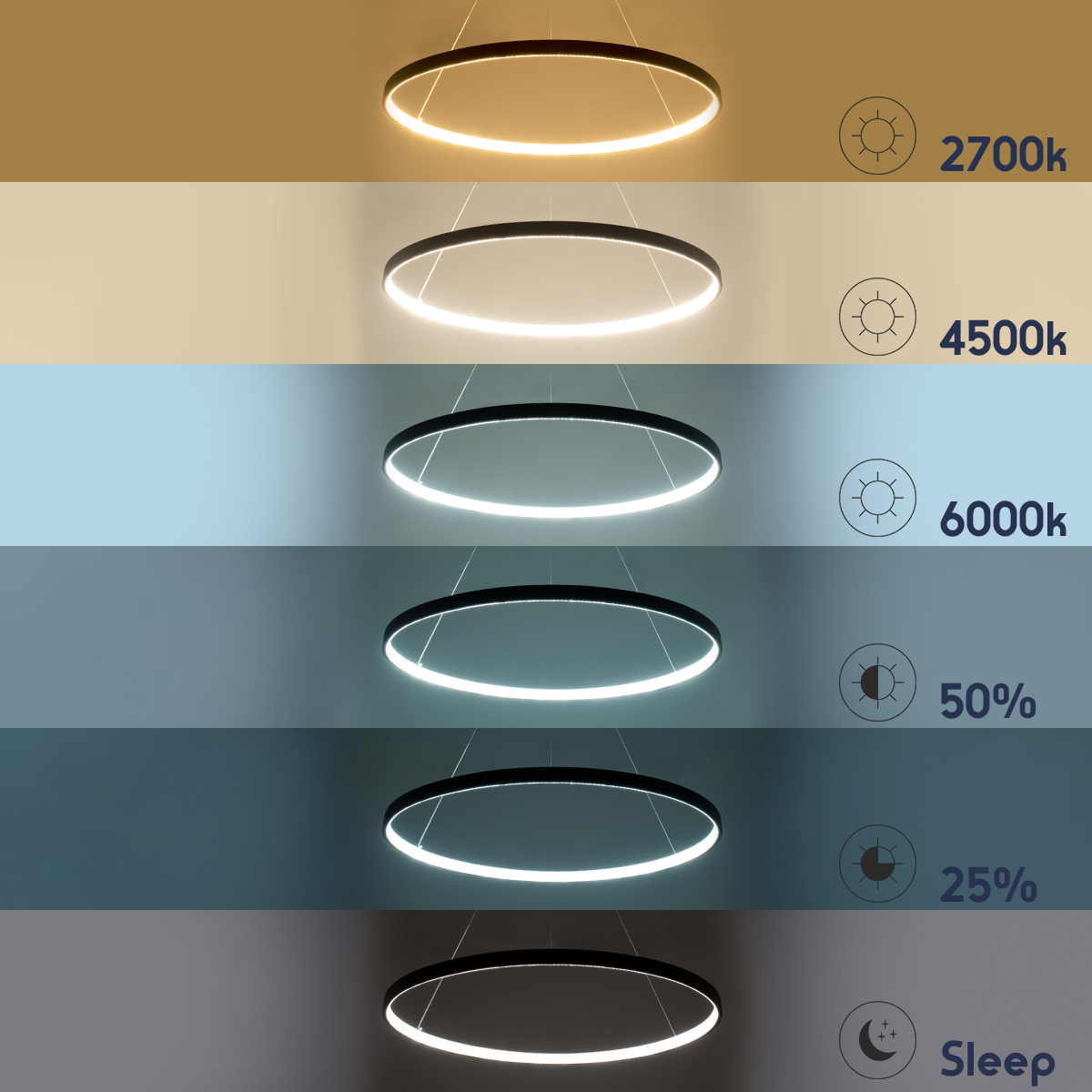 GLOBOSTAR® DIAMOND 61522 Μοντέρνο Κρεμαστό Φωτιστικό Οροφής LED 45W 5040lm 360° AC 220-240V IP20 Ρυθμιζόμενο Λευκό CCT με Χειριστήριο από 2700K έως 6000K Dimmable - Lumileds SMD Chip - Μαύρο - Μ60 x Π60 x Υ100cm - 3 Χρόνια Εγγύηση 12 GLOBOSTAR® DIAMOND 61522 Μοντέρνο Κρεμαστό Φωτιστικό Οροφής LED 45W 5040lm 360° AC 220-240V IP20 Ρυθμιζόμενο Λευκό CCT με Χειριστήριο από 2700K έως 6000K Dimmable - Lumileds SMD Chip - Μαύρο - Μ60 x Π60 x Υ100cm - 3 Χρόνια Εγγύηση - Image 10