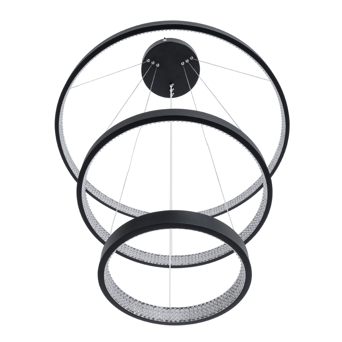 GLOBOSTAR® DIAMOND TRIO 61523 Μοντέρνο Κρεμαστό Φωτιστικό Οροφής LED 100W 11200lm 360° AC 220-240V IP20 Ρυθμιζόμενο Λευκό CCT με Χειριστήριο από 2700K έως 6000K Dimmable - Lumileds SMD Chip - Μαύρο - Μ60 x Π60 x Υ90cm - 3 Χρόνια Εγγύηση 5 GLOBOSTAR® DIAMOND TRIO 61523 Μοντέρνο Κρεμαστό Φωτιστικό Οροφής LED 100W 11200lm 360° AC 220-240V IP20 Ρυθμιζόμενο Λευκό CCT με Χειριστήριο από 2700K έως 6000K Dimmable - Lumileds SMD Chip - Μαύρο - Μ60 x Π60 x Υ90cm - 3 Χρόνια Εγγύηση - Image 3