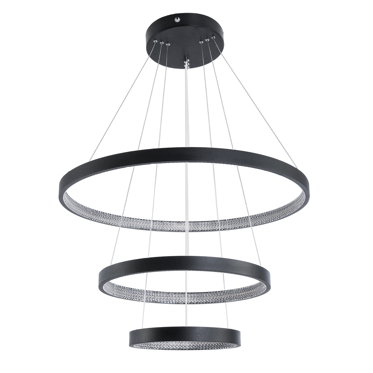 GLOBOSTAR® DIAMOND TRIO 61523-DECO Μοντέρνο Κρεμαστό Φωτιστικό Οροφής LED 100W 11200lm 360° AC 220-240V IP20 Ρυθμιζόμενο Λευκό CCT με Χειριστήριο από 2700K έως 6000K Dimmable - Lumileds SMD Chip - Μαύρο - Μ60 x Π60 x Υ90cm - 3 Χρόνια Εγγύηση 5 GLOBOSTAR® DIAMOND TRIO 61523-DECO Μοντέρνο Κρεμαστό Φωτιστικό Οροφής LED 100W 11200lm 360° AC 220-240V IP20 Ρυθμιζόμενο Λευκό CCT με Χειριστήριο από 2700K έως 6000K Dimmable - Lumileds SMD Chip - Μαύρο - Μ60 x Π60 x Υ90cm - 3 Χρόνια Εγγύηση - Image 3