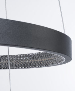 GLOBOSTAR® DIAMOND TRIO 61523-DECO Μοντέρνο Κρεμαστό Φωτιστικό Οροφής LED 100W 11200lm 360° AC 220-240V IP20 Ρυθμιζόμενο Λευκό CCT με Χειριστήριο από 2700K έως 6000K Dimmable - Lumileds SMD Chip - Μαύρο - Μ60 x Π60 x Υ90cm - 3 Χρόνια Εγγύηση 19 61523 deco 7