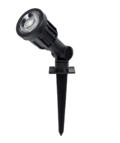 GloboStar® GloboStar® GARDENINI 61544 Καρφωτό Φωτιστικό Σποτ Κήπου LED 5W 550lm 38° DC 24V IP68 Υψηλής Αντοχής ABS IK06 Φ5.5 x Υ13.5cm - Πράσινο 550nm Dimmable - Μαύρο - Bridgelux Chip - 3 Years Warranty