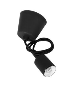 GLOBOSTAR® CABLITO 61562 Μοντέρνο Κρεμαστό Φωτιστικό Οροφής με Ντουί 1 x E27 AC 220-240V IP20 - Μαύρο - Μ4 x Π4 x Υ110cm 9 61562 4