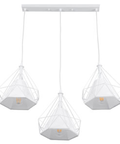 GLOBOSTAR® EIFFEL 61570 Vintage Κρεμαστό Φωτιστικό Οροφής με Ντουί 3 x E27 AC 220-240V IP20 - Λευκό - Μ68 x Π25 x Υ130cm 15 61570 4