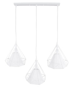 GLOBOSTAR® EIFFEL 61570 Vintage Κρεμαστό Φωτιστικό Οροφής με Ντουί 3 x E27 AC 220-240V IP20 - Λευκό - Μ68 x Π25 x Υ130cm 16 61570 5