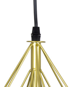 GLOBOSTAR® EIFFEL 61571 Vintage Κρεμαστό Φωτιστικό Οροφής με Ντουί 3 x E27 AC 220-240V IP20 - Χρυσό & Λευκό - Μ68 x Π25 x Υ130cm 19 61571 6