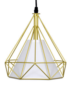 GLOBOSTAR® EIFFEL 61571 Vintage Κρεμαστό Φωτιστικό Οροφής με Ντουί 3 x E27 AC 220-240V IP20 - Χρυσό & Λευκό - Μ68 x Π25 x Υ130cm 20 61571 7