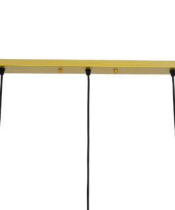 GLOBOSTAR® EIFFEL 61571 Vintage Κρεμαστό Φωτιστικό Οροφής με Ντουί 3 x E27 AC 220-240V IP20 - Χρυσό & Λευκό - Μ68 x Π25 x Υ130cm 22 61571 9