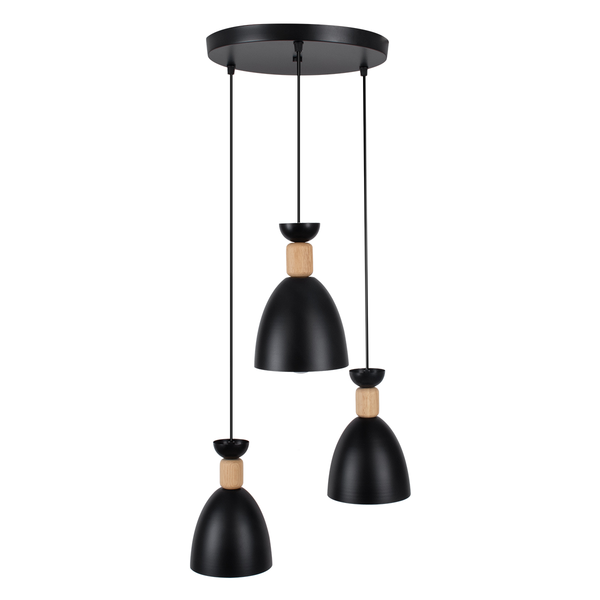 GLOBOSTAR® AVA 61572 Μοντέρνο Κρεμαστό Φωτιστικό Οροφής με Ντουί 3 x E27 AC 220-240V IP20 - Μαύρο & Μπεζ - Μ35 x Π35 x Υ130cm 5 GLOBOSTAR® AVA 61572 Μοντέρνο Κρεμαστό Φωτιστικό Οροφής με Ντουί 3 x E27 AC 220-240V IP20 - Μαύρο & Μπεζ - Μ35 x Π35 x Υ130cm - Image 3